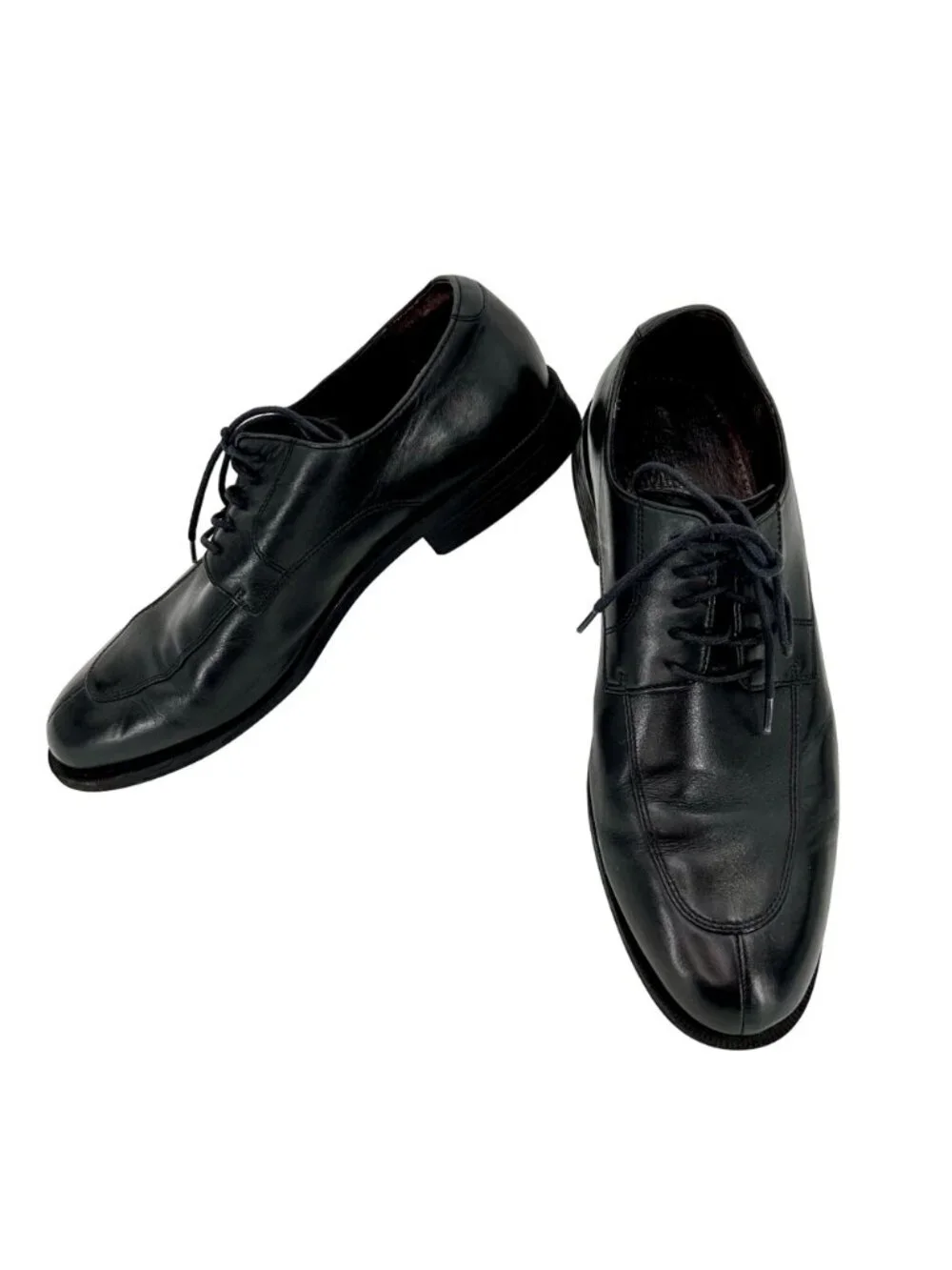 COLE HAAN BLACK TIE LEATHER LOAFER DRESS SHOES - 12M